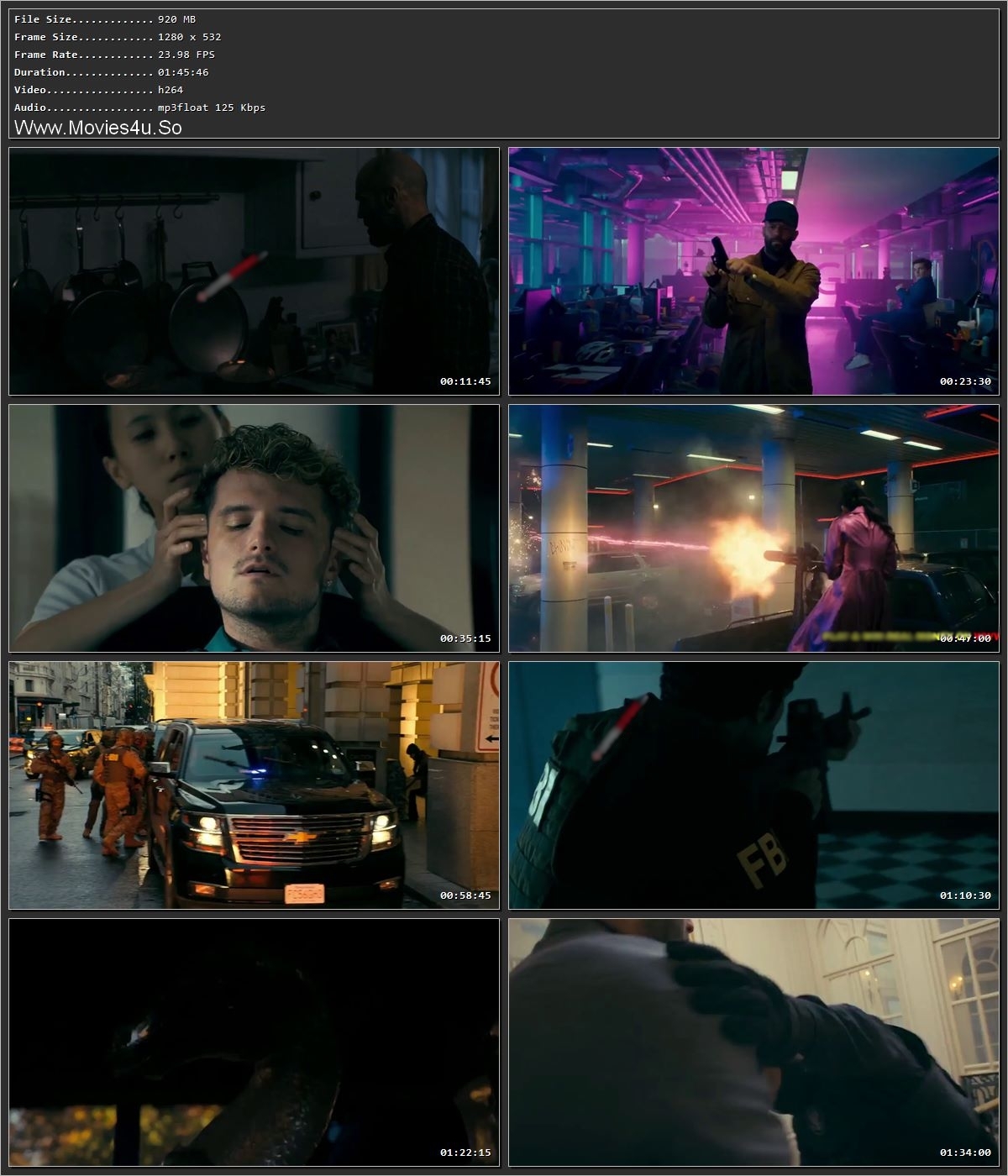 The Beekeeper 2024 Dubbed Hindi (HQ Dub) HDRip 720p – 480p Screenshot